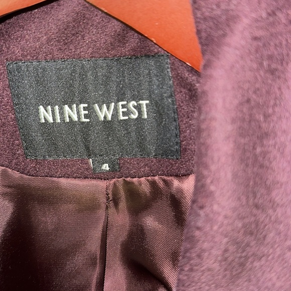 Nine West wool pea coat burgundy - Picture 4 of 5